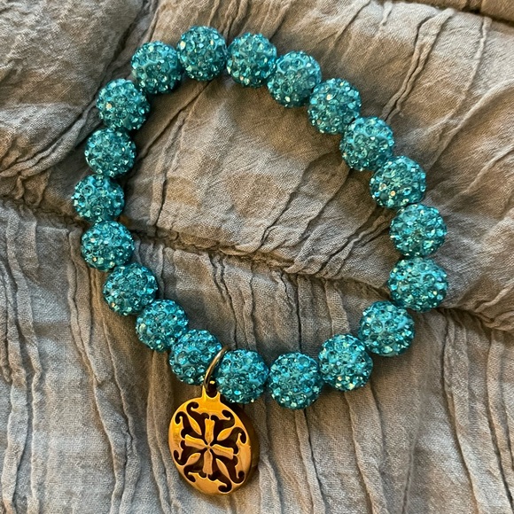 Rustic Cuff Emerson Light Turquoise Beaded Bracelet - Picture 1 of 3